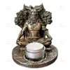 Dekorativa föremål Figurer Forntida romerska Cernunnos som sitter på en statyskulptur av Celtic God Candlestick Mythical Goddess Desktop Home Decoration Craft Di Di