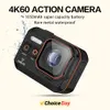 Cerastes Action Camera 4K60FPS met afstandsbedieningscherm waterdichte sportcamera -drive recorder sportcamera helm -actie cam 240430