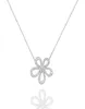 2021 Exquisite Diamond Four Leaf Clover Camellia Pendant CLAVICLE CHAIN ​​NACKLACE 18K Gold Fashion Classic för Van Womengirls Wedd2351893