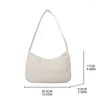 Evening Bags Shoulder For Women Solid Color Cute Hobo Tote Handbag Nylon Underarm Bag Mini Clutch Purse With Zipper Closure