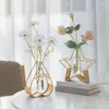Dekoracyjne figurki nordyckie domowe dekoracja półka ścienna szkła wazon pokój biurowy sypialnia wisiorek rośliny