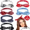 Party Favorted Elastic Hair Band Rabbit uszy 6 kolorów prosty styl opaska na głowę stalowe mocowanie Akcesoria Podróż Memorial DHGFB