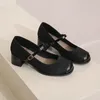 Dress Shoes 2024 Summer Chinese FashionMaryJane Thick Heel Cheongsam High Heels Small Fragrant Wind Square Head Single