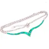 Collane a ciondolo 2024 Gioielli di moda geometrica v forma Fuoco imitazione collana opale per le donne Accessori Regali di festa di Natale