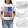 Polos féminin drapeau américain en tant que cellule de prison représentant des t-shirts d'incarcération de masse drôles dame vêtements hippie femmes graphiques