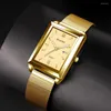 Armbanduhren 2024 Top Brand Herren Uhren Luxus Mode Squarz Quarz Wachsame Kalender Silber Gold für Männer Reloj Hombre