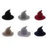 Ударные шляпы Хэллоуин Шляпа ведьма диверсифицирована вдоль шерстяной шерсти вязание рыбак.