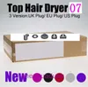 HD07 Sécheur de cheveux HD08 Hair Deryer Professional Salon Toolers Blow Dryers Heat Super Speed Us / UK / EU Plug Blower T9pm