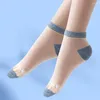 Frauen Socken kreativer Glas Seidenkristall transparente kühle Damen Kurzer Mode Elastizität Ultradünnen Socken Frühling Sommer