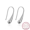 Boucles d'oreilles Pure Real 925 Argent sterling larme pour les femmes enfants enfants bijoux bijoux Orecchini Aros Aretes Boucle d'Oreille 202Q