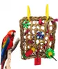 Andere Vogelversorgung Klettern Netto -Papageien -Spielzeug gewebt Seegras Bitting Seil Swing Play Leiter Kaut Futter bunte lustige Toy7873456