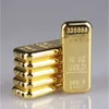 DB-766 Metal Gold Bar plus briquet / butane sans silex de cigarette rechargeable au gaz