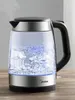 Kettle électrique 1,7 L haute tension Silicon Verre Visualisation Conception