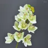 Fiori decorativi 1pc 73 cm a 8 teste a 8 teste artificiali Orchide fale orchidea fiore reale piante touch per casa festival del matrimonio domestico