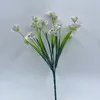 Symulacja kwiatów dekoracyjna kwiat fioletowy orchidea pięć widelców woda trawa ślubna dopasowane rekwizyty