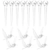 Estatuetas decorativas 20 PCs Clear Bird Drop Crystals Crystals Cerimônia de casamento Decorações acendem o acrílico da casa