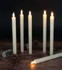 Eldnacele Set of 6 Flameless Flickering Candles Real Wax Candles LED Window Taper Candles with Timer and Remote Control T2001086204790