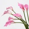 Flores decorativas 2024 Simulación de lirio de cala Decoración del hogar Pogografía de boda Domorable Papel Bouquet Bloom Bloom