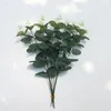 Fiori decorativi 50pcs eucalipto artificiale pianta verde foglie fai -da -te arredamento matrimoniale bouquet per la casa accessori da tavolo da festa
