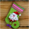 Weihnachtsdekorationen Strock Santa Claus Socken Weihnachtsbaum Hanging Geschenktüte Süßigkeiten Ornament Home Party Dekoration DBC Drop Lieferung Ga Dhxyi