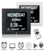 7 quot 8 Languages Digital Day Clock LED Calendar DayWeekMonthYear Electronic Alarm Clock for Impaired Vision People Home Dec1426107