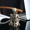 Skull-Pen Holder Skeleton Key Holder Makeup Brush Holder Home Office Dest Suppliesオーガナイザーアクセサリー