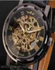 Nowy słynny zwycięzca marki luksusowy moda swobodna stal nierdzewna mężczyźni mechaniczne zegarki szkieletowe dla mężczyzny sukienka na rękę 5386714