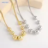 Chains Sunsll Hip-Hop Round Balls Chain Perles Colliers pour femmes Girls Gold Silver Color Couleur Choker Bijoux Bijoux