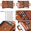 Zaagmachines Joyir Crazy Horse Leather Briefcase Portfolio Case Men Multi Pocket Padfolio Cover Bussiness Document A4 Organizer Tablet Holder