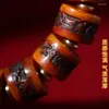 Strand tibetanische Ochsenknochenverzierung Gabala Handwerk ethnischer Stil Destgiertes Männer- und Frauen farbenfrohe Perlen Mantra Textarmband
