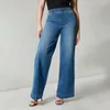 Jeans femminile eleganti signore traspirabili pantaloni traspirabili in vita alto match top
