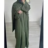 Vêtements ethniques 3pcs Dubaï Turquie Kimono Cardigan Maxi Robe Hijab Scarpe musulmane tenue Eid Ramadan Islamic Abaya Kaftan Prayer