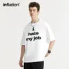 Мужские рубашки инфляция летние повседневные хлопковые футболки Unisex "Я ненавижу свою работу" Печать с коротким рукавом