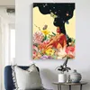 Hintergrundbilder schöne Frauen Porträtplakate und Drucke Retro Future Art Canvas Malt Wandkunst Home Bar Room Dekoration J240505