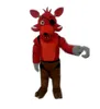 2024 Vente directe d'usine Cinq nuits à Freddy's FNAF Creepy Toy Roud Foxy Mascot Costume costume Halloween Christmas Birthday Robe Adult Taille