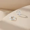 أقراط طوق Lennik 925 Sterling Silver Classic Women and Men Large Glossy Conical Ins Style Enring Party Gifts 2024