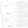1020PCS Clear Acryl Bord Arch met stand blanco Guestnaam Tags Wedding Tabel Nummer Holder Decoratie Diy Place Card 240429