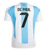 Atmungsaktive Nationalmannschaft xxxl 4xl Plus Size Soccer Jersey Fans Messis Dybala di Maria Martinez de Paul Correa Maradona Männer Kids Kits 2024 Copa America Men+Kinderanzug