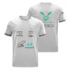 T-shirt F1 Fórmula 1 Drivers de equipe T-shirts Sleeves Short Sports Racing Sports Fãs masculinos T-shirt Extreme Sports Breathable Jersey