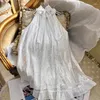Robes décontractées mesdames 2024 mode d'été étincelante Halter français à paillettes Organza Robe du tempérament perlé lâche pour femmes