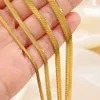 3pcs Großhandel 18 -Zoll -Edelstahl -Schlangenketten Halskette Silber und Gold Farbqualität Juwelier Frauen Schlangenknochenkragen Kragen