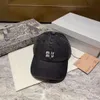 MUI MUI Classic Denim Baseball Cap Luxus Designer gewaschen Sommersonne für Männer und Frauen