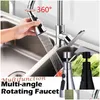 Bathroom Sink Faucets New 360 Rotate Kitchen Faucet Extender Aerator Plastic Splash Filter Washbasin Bubbler Nozzle Wholesale Drop Del Oty73