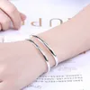 Set di gioielli da sposa all'ingrosso Fine 925 Sterling Silver Double Line Bangles Rings for Women Fashion Party Wedding Holiday Gift H240504