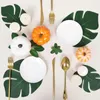 Decorative Flowers Artificial Tropical Palm Leaves Leaf Faux With Stems Beach Theme Party Decorations Supplies Table Decor