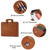 Zaagmachines Joyir Crazy Horse Leather Briefcase Portfolio Case Men Multi Pocket Padfolio Cover Bussiness Document A4 Organizer Tablet Holder