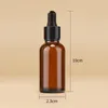 Storage Bottles 30ML Amber Glass Dropper Bottle Light Proof Empty Can Be Refilled With Essential Oils Cosmetics And Fluid Containers.