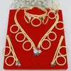 Halskette Ohrringe Set Women Juwely Original Brasilien Spirial farbenfrohe Stein Einfache Mode Ohrringarmband Luxus Hochzeit Bankett