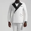 Męskie garnitury 1 Kurek Full Suit 2 -częściowy zestaw prostej sukienki dla mężczyzny Eleganckie ubranie Blazer Chaqueta Hombre