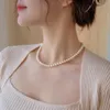Подвесные ожерелья Sumeng Vintage Elegant Simple 4/6/8 мм белый жемчужный ожерелье Женская свадьба 2024 Модные украшения подарки Q240430